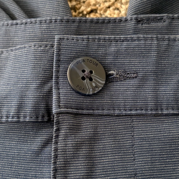 Men's PGA Tour Flat Front Navy Blue Golf Shorts | Size 36 Men’s - Picture 4 of 6